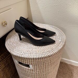 Alfani Elegant Black Leather Heels